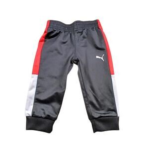 Pantalon Puma Bébé 6-9M Jogger Noir Rouge / Baby Puma Pants 6-9M Black Red